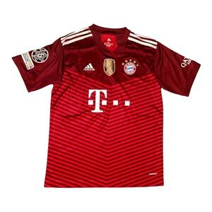 Adidas FC Bayern Munchen Burgundy Aeroready Sports Jersey YXL UEFA FOUNDATION